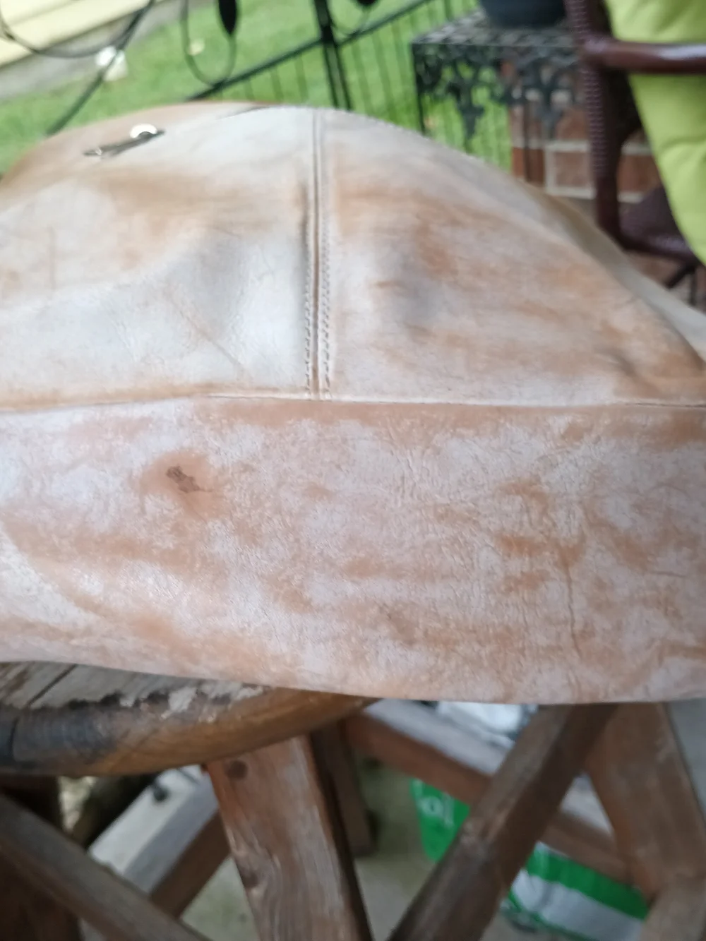 Vintage Patricia Nash Woven Tassel Hobo in Light Tan and Cream
